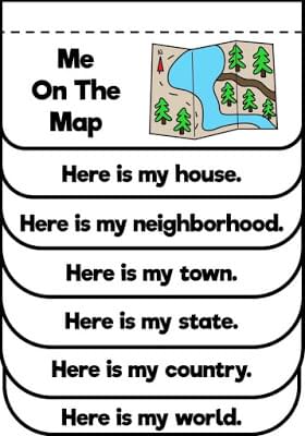 Me On The Map flip book Map skills for kindergarten and first grade with Me On The Map. Includes a free flip book.