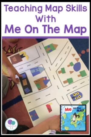 Map skills for kindergarten and first grade with Me On The Map. Includes a free flip book.