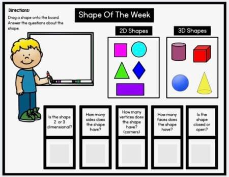 Digital morning calendar for first grade. 