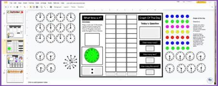 Digital morning calendar for first grade