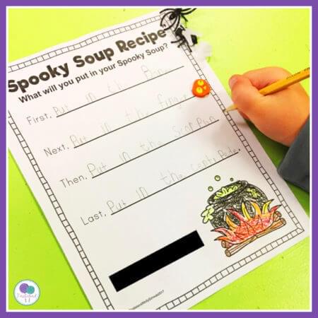 Halloween book companion activity Bone Soup.