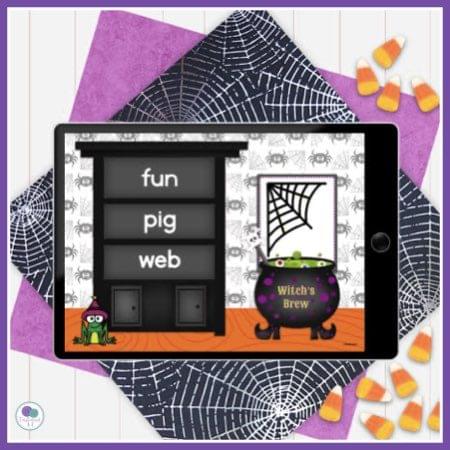 Halloween theme boom cards for first grade