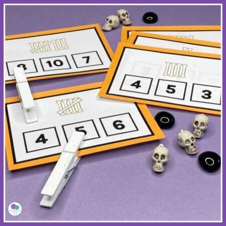 Halloween learning centers for kindergarten and first grade kids. 